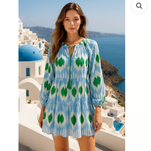 Oliphant Dresses & Skirts - Oliphant Ikat dress with tassel drawstring Medium